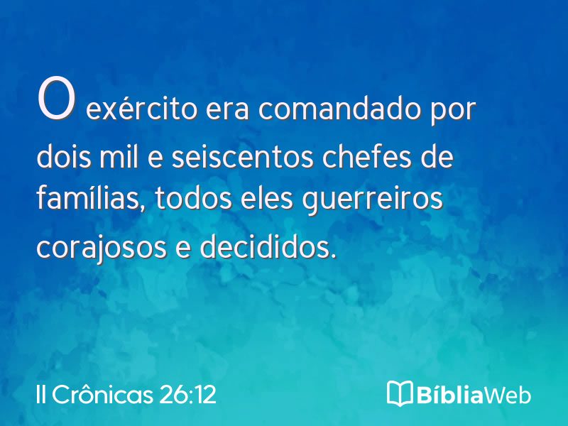 II Crônicas 26:12 em imagem para compartilhar