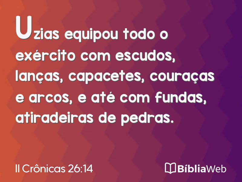 II Crônicas 26:14 em imagem para compartilhar