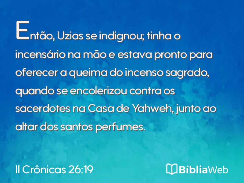 II Crônicas 26:19 em imagem para compartilhar