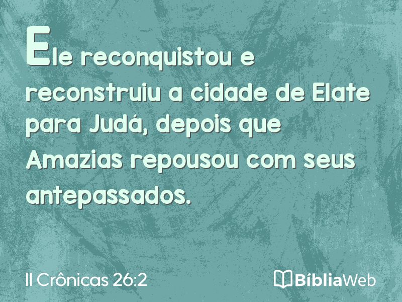 II Crônicas 26:2 em imagem para compartilhar
