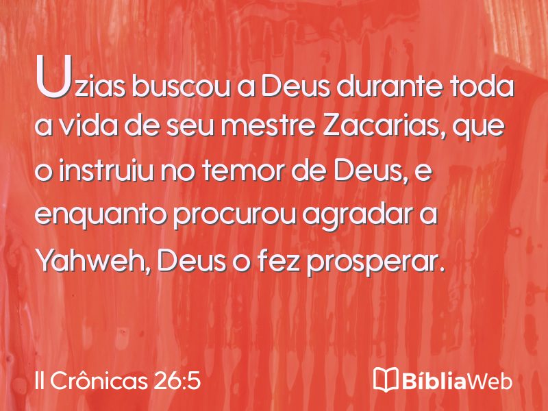 II Crônicas 26:5 em imagem para compartilhar
