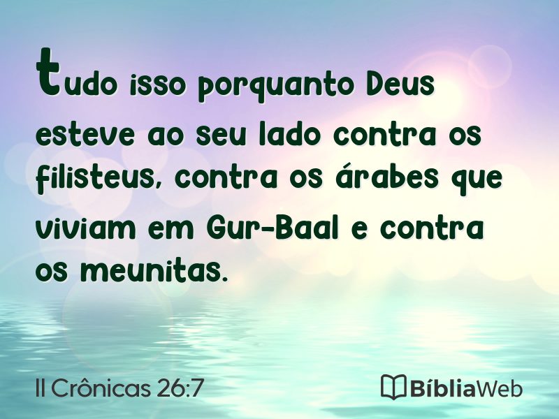 II Crônicas 26:7 em imagem para compartilhar