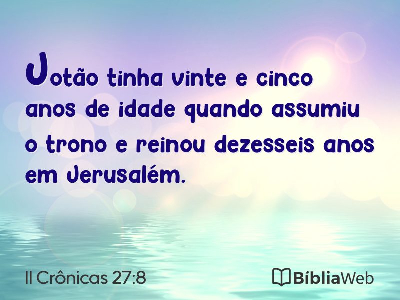 II Crônicas 27:8 em imagem para compartilhar