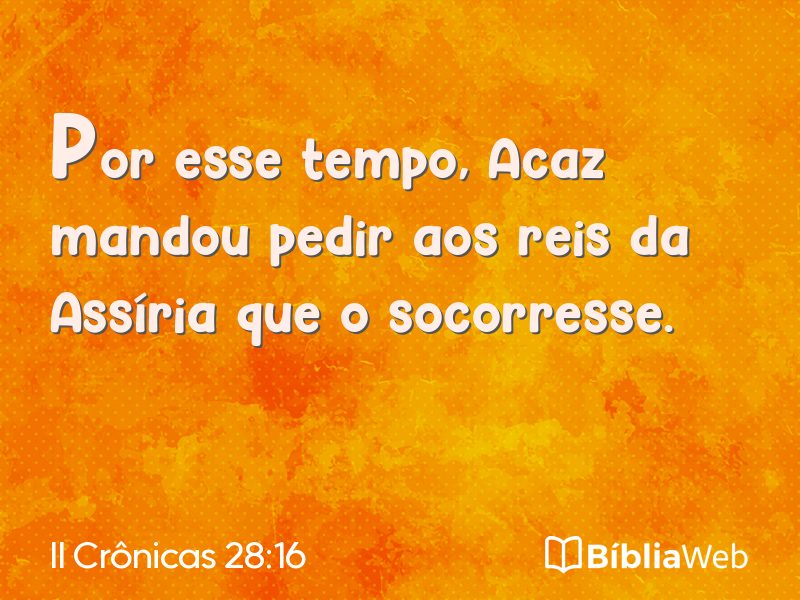 II Crônicas 28:16 em imagem para compartilhar