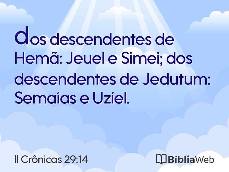 II Crônicas 29:14 em imagem para compartilhar