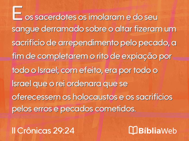 II Crônicas 29:24 em imagem para compartilhar