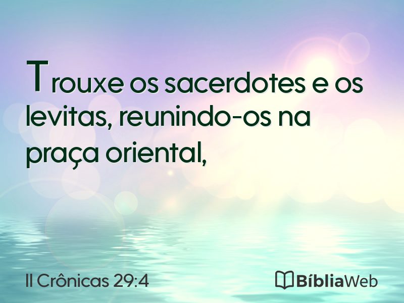 II Crônicas 29:4 em imagem para compartilhar
