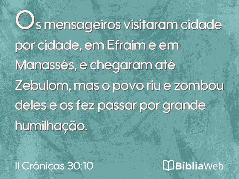 II Crônicas 30:10 em imagem para compartilhar