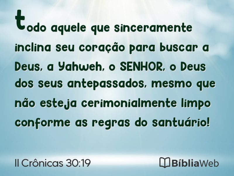 II Crônicas 30:19 em imagem para compartilhar