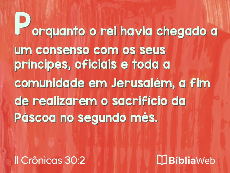 II Crônicas 30:2 em imagem para compartilhar