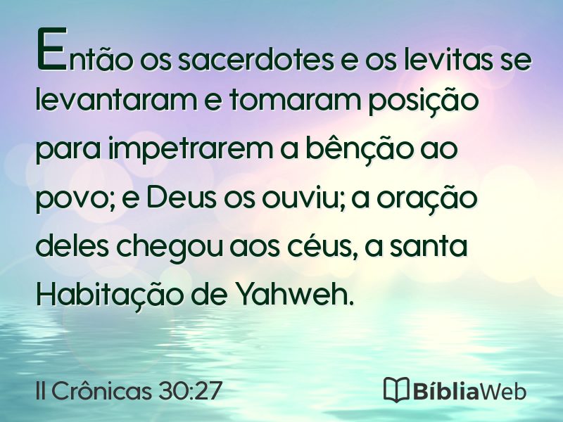 II Crônicas 30:27 em imagem para compartilhar