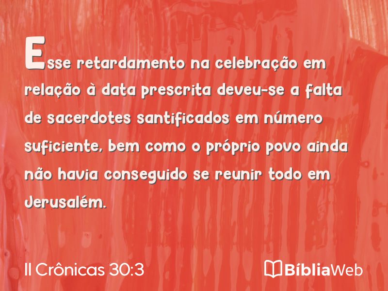 II Crônicas 30:3 em imagem para compartilhar