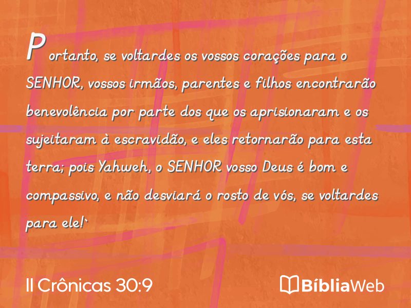 II Crônicas 30:9 em imagem para compartilhar