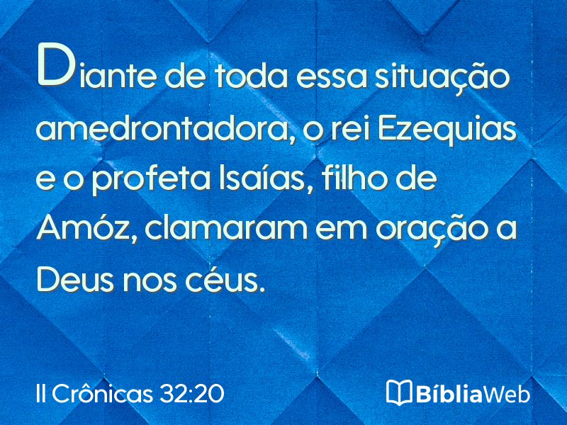 II Crônicas 32:20 em imagem para compartilhar