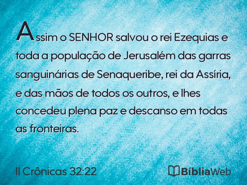 II Crônicas 32:22 em imagem para compartilhar