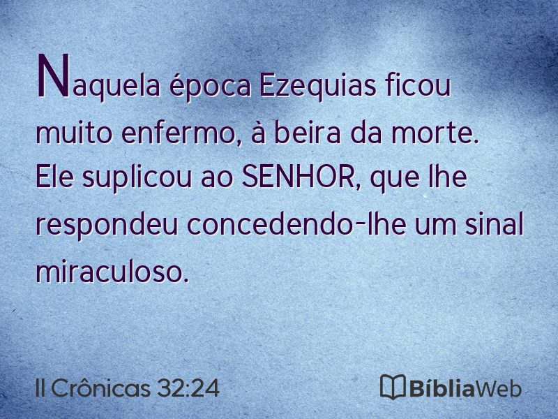 II Crônicas 32:24 em imagem para compartilhar
