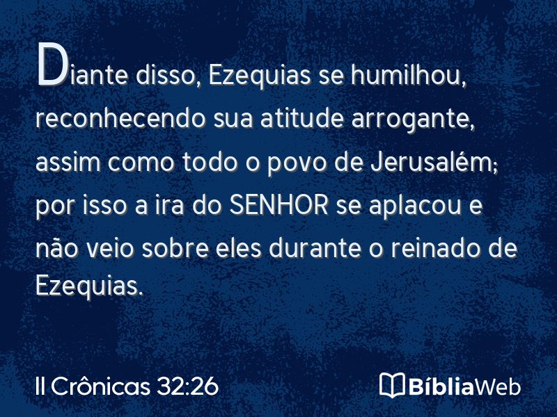 II Crônicas 32:26 em imagem para compartilhar