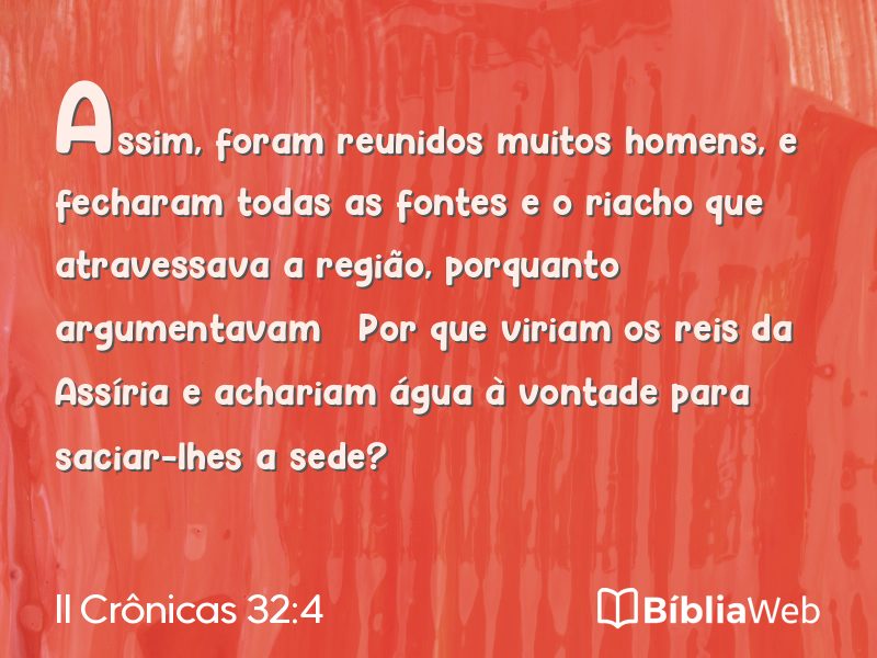 II Crônicas 32:4 em imagem para compartilhar