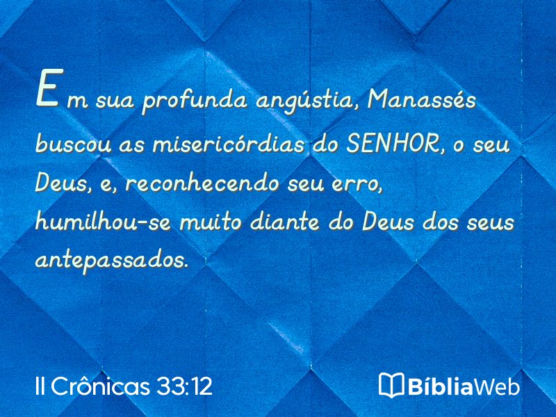 II Crônicas 33:12 em imagem para compartilhar