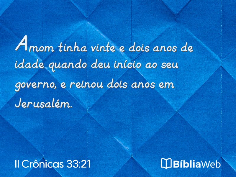 II Crônicas 33:21 em imagem para compartilhar