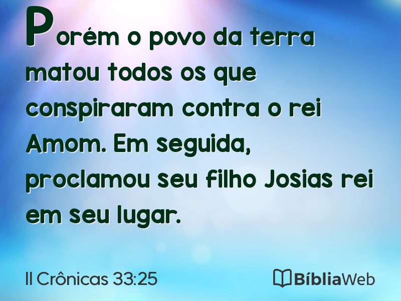 II Crônicas 33:25 em imagem para compartilhar