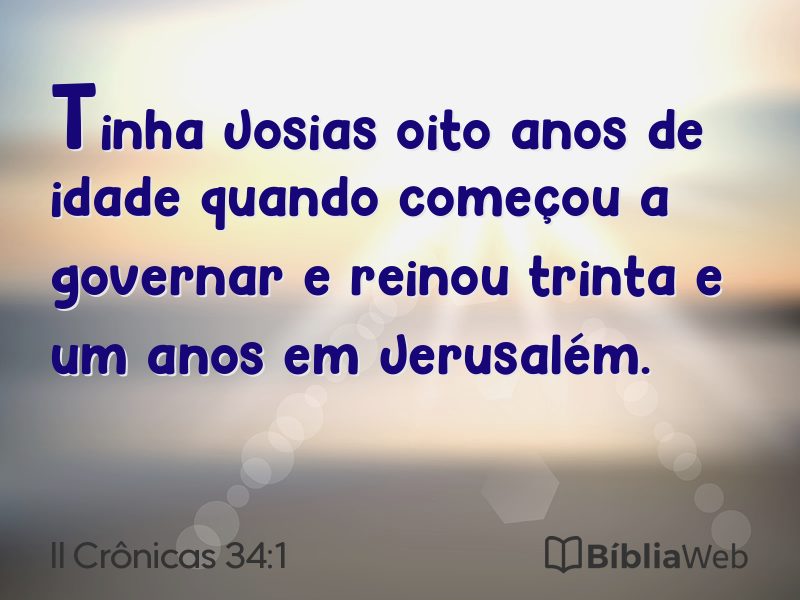 II Crônicas 34:1 em imagem para compartilhar