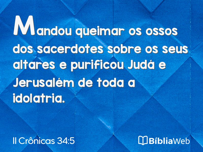 II Crônicas 34:5 em imagem para compartilhar