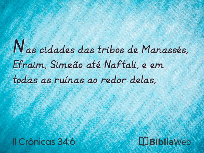 II Crônicas 34:6 em imagem para compartilhar