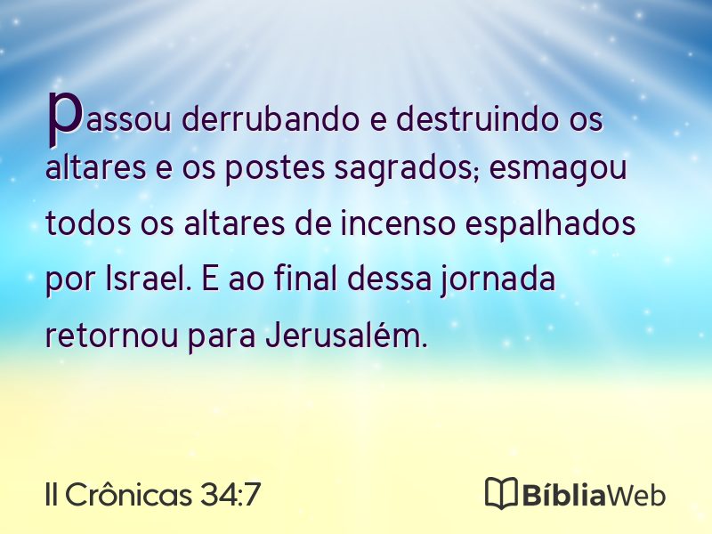 II Crônicas 34:7 em imagem para compartilhar