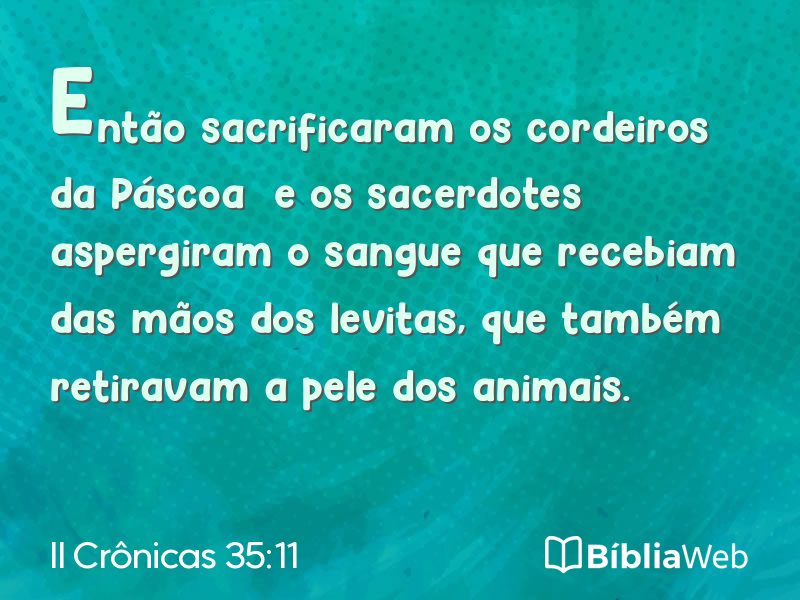 II Crônicas 35:11 em imagem para compartilhar
