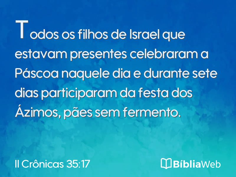 II Crônicas 35:17 em imagem para compartilhar