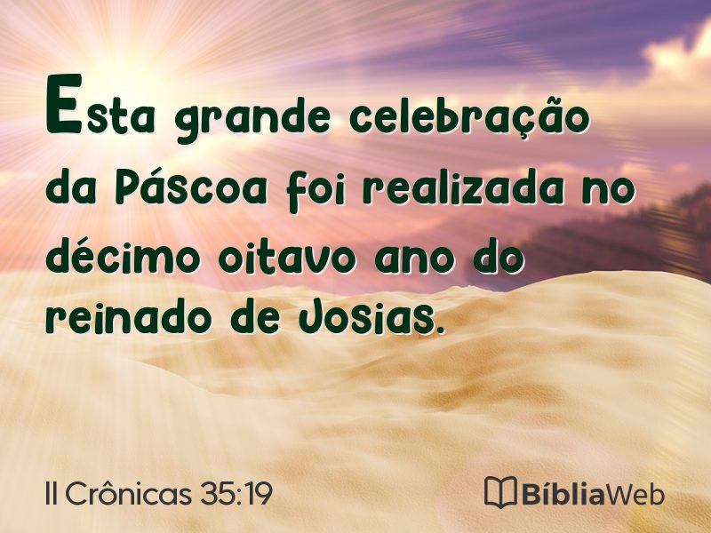 II Crônicas 35:19 em imagem para compartilhar
