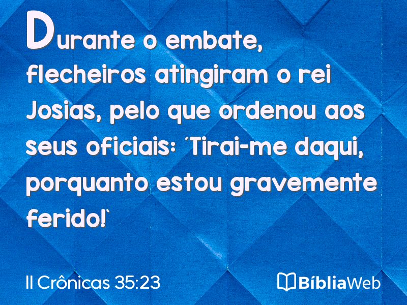 II Crônicas 35:23 em imagem para compartilhar