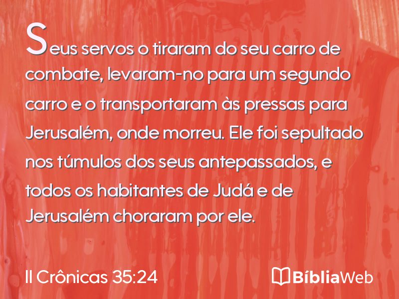II Crônicas 35:24 em imagem para compartilhar