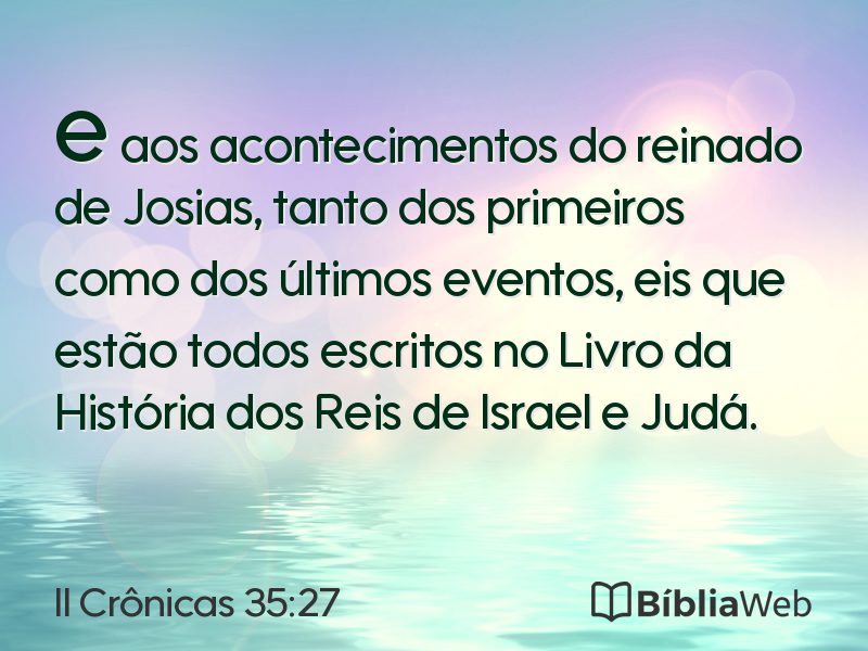 II Crônicas 35:27 em imagem para compartilhar
