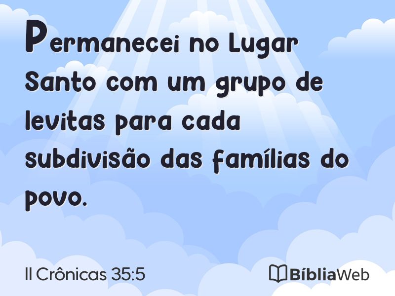 II Crônicas 35:5 em imagem para compartilhar