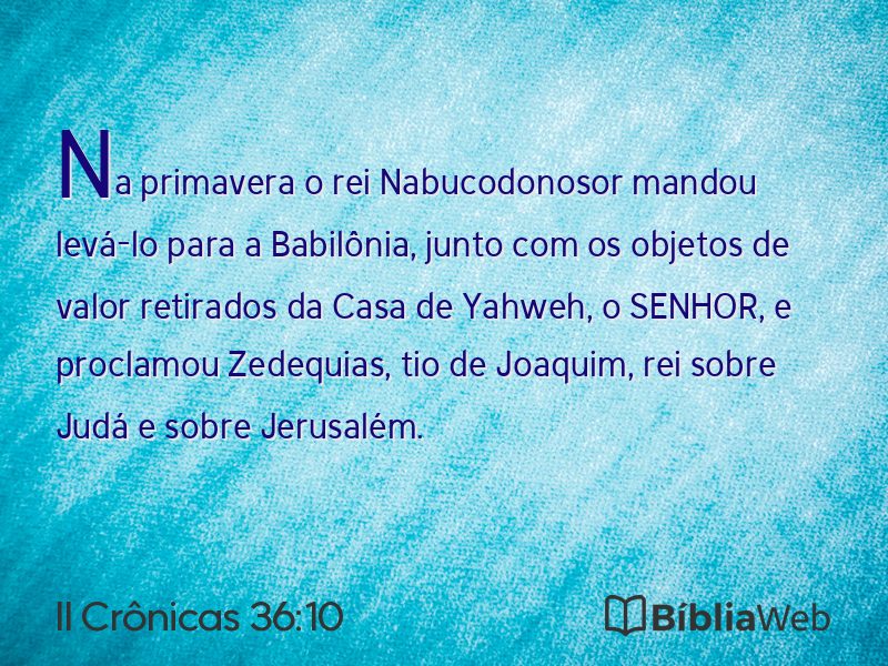 II Crônicas 36:10 em imagem para compartilhar