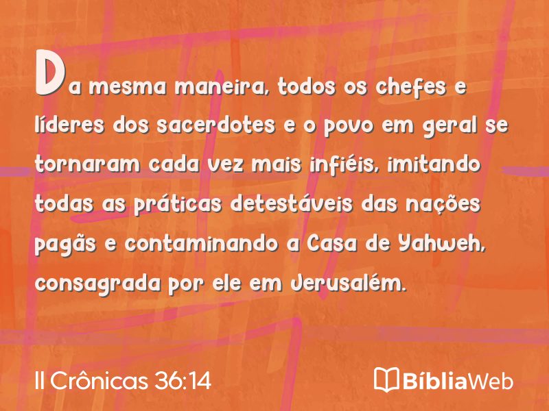 II Crônicas 36:14 em imagem para compartilhar