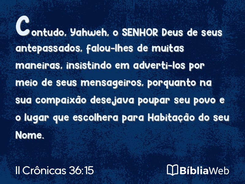 II Crônicas 36:15 em imagem para compartilhar
