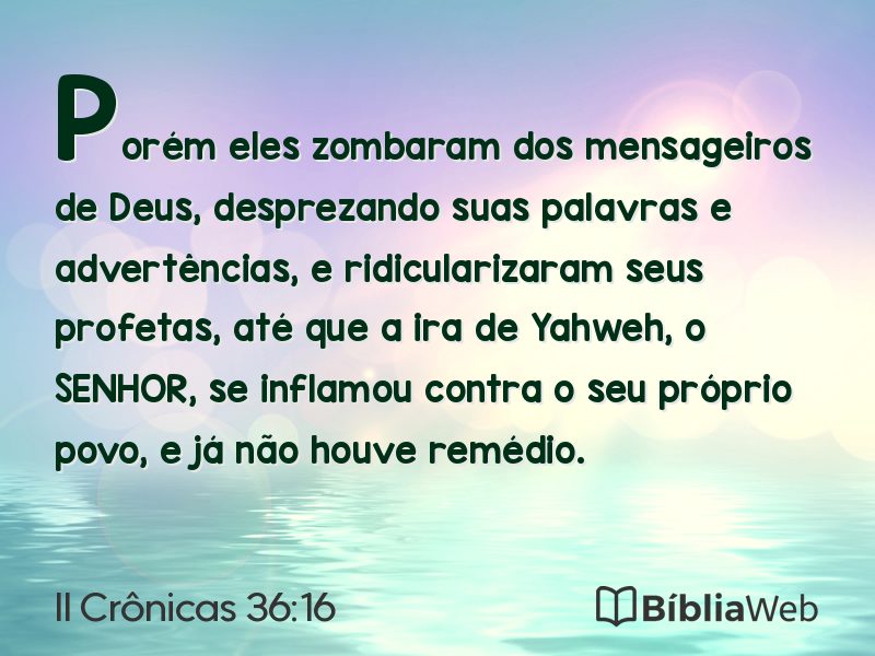 II Crônicas 36:16 em imagem para compartilhar