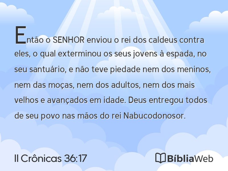 II Crônicas 36:17 em imagem para compartilhar