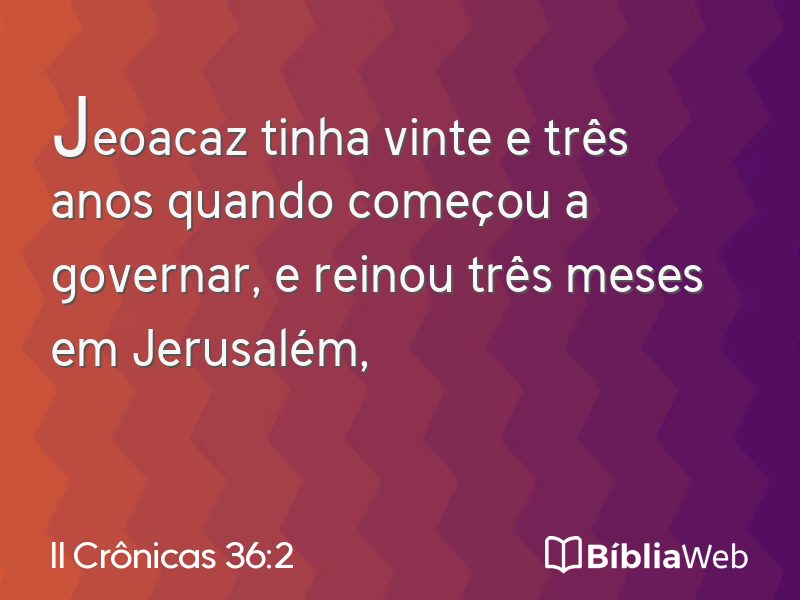 II Crônicas 36:2 em imagem para compartilhar