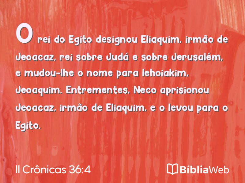 II Crônicas 36:4 em imagem para compartilhar