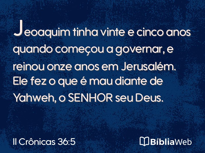 II Crônicas 36:5 em imagem para compartilhar