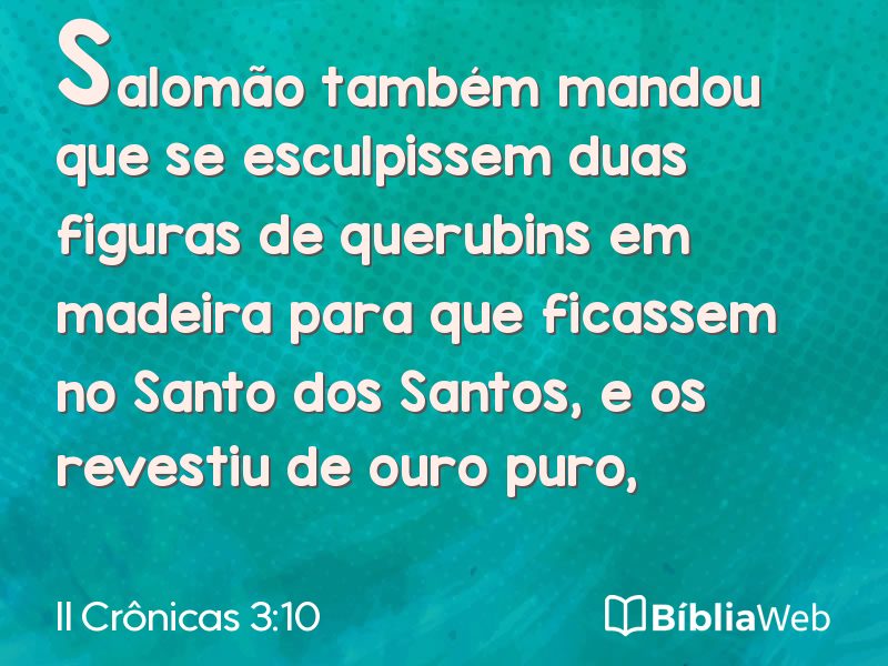II Crônicas 3:10 em imagem para compartilhar