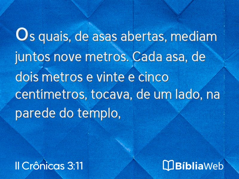 II Crônicas 3:11 em imagem para compartilhar