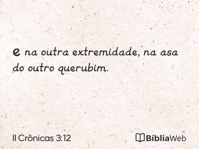 II Crônicas 3:12 em imagem para compartilhar