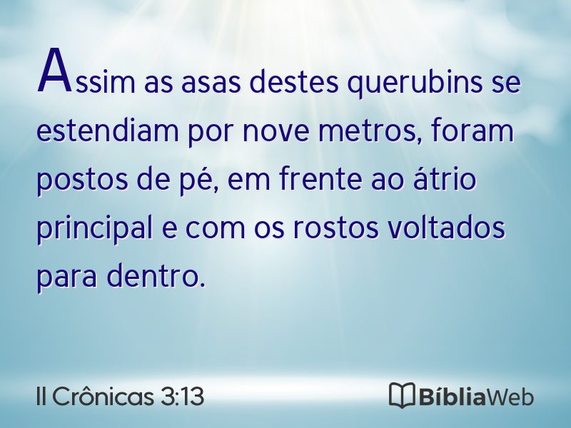 II Crônicas 3:13 em imagem para compartilhar
