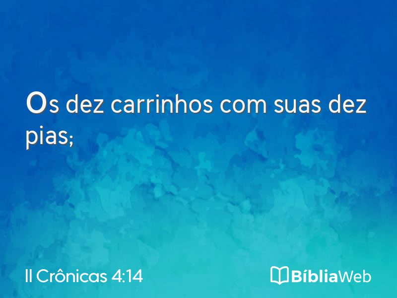 II Crônicas 4:14 em imagem para compartilhar