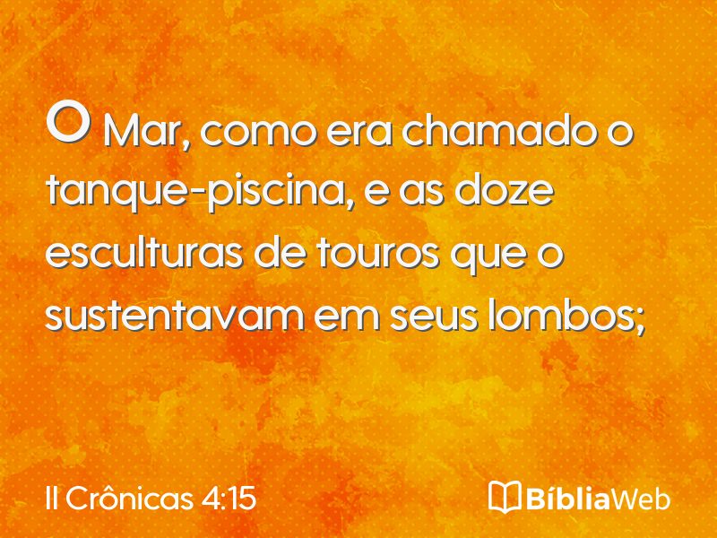 II Crônicas 4:15 em imagem para compartilhar
